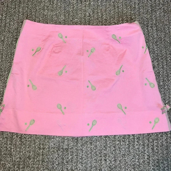 LILLY PULITZER PINK AND GREEN TENNIS SKIRT SIZE 14 - Picture 1 of 10